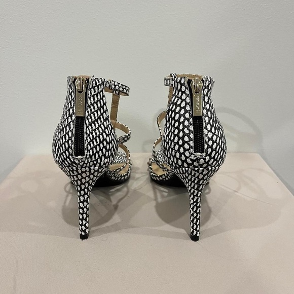 unisa strappy black & white polka dot sandal heel - Picture 2 of 6